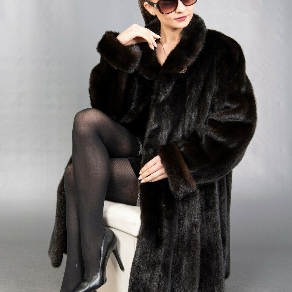 534 GORGEOUS REAL MINK COAT LUXURY FUR JACKET SWINGER BEAUTIFUL LOOK